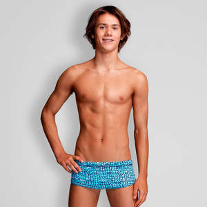 Boys Blue Stone Classic Swim Trunks - Funky Trunks