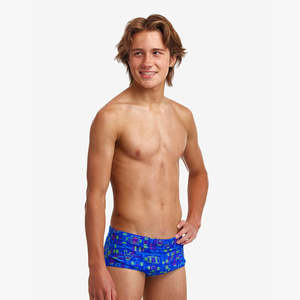 Boys Swimwear: Boys Backed Up Sidewinder Swim Trunks - Funky Trunks