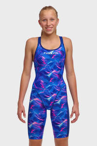 Girls Swimwear: Girls Rising Tide Fast Legs 1 Piece Swim Legsuit - Funkita