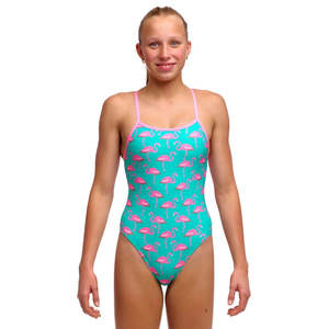 Girls Go Flamingo Single Strap 1 Piece Swimsuit - Funkita