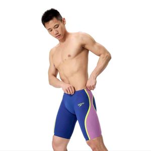 Men's Fastskin LZR Pure Intent 2.0 Racing Jammer - Noble Navy/Jelly/Hyper Yellow Speedo
