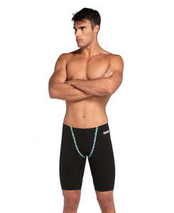 Mens Racesuits: Men's Powerskin Primo Racing Jammer Black-Teal Arena