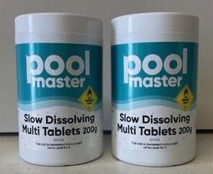 Pool Master Slow Dissolving Multi Chlorine Tablets - 2KG pack - Swimjoy