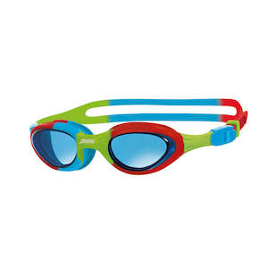 Swimwear Goggles: Zoggs Super Seal Junior Goggle - Blue/Green/Red