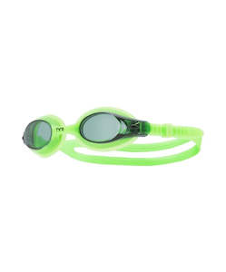 Goggles: TYR Smoke/Green Kids Swimple Goggle