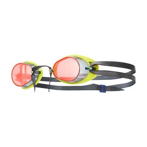 Swimming: TYR Socket Rocket 2.0 Mirrored Swim Goggles: Red/Yellow/Black