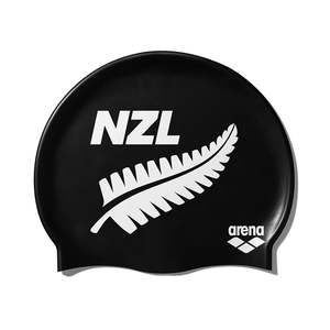 Swimming Caps: Arena Silicone Swim Cap, NZL Logo