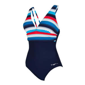 Womens One Piece: ZOGGS PANEL CROSSBACK
