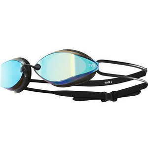 Racing Goggles 1: TRACER X NANO RACING GOGGLE BLACK/GOLD MIRROR TYR COPY