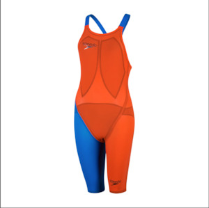 Pool Racing: FASTSKIN LZR ELITE 2 - V2 NAVY ORANGE OPENBACK KNEESKIN SPEEDO