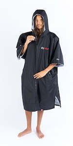 UNISEX BLACK/GREY SHORT SLEEVE DRYROBE