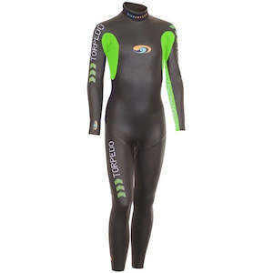 Kids Tri Gear: KIDS TORPEDO GREEN WETSUIT