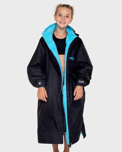 Dryrobe Advance Youth Long Sleeve - Black/Blue
