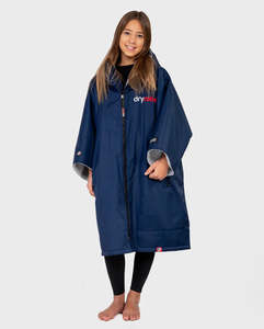Dryrobe Advance Youth Short Sleeve - Navy/Grey