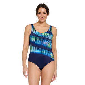 ZOGGS WOMENS  ADJUSTABLE SCOOPBACK ONE PIECE- CIRCUS