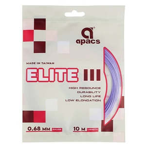 Strings: APACS Elite III Badminton String (0.68mm, 10m)