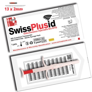 13mm Bio Polymer Microchip Premium Implanter Packs - SwissPlus ID (New Zealand)
