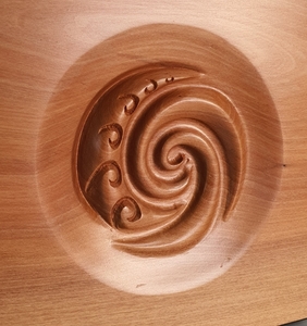 Wood Cremation Urn - Totara Koru - Swiss Wood Technician