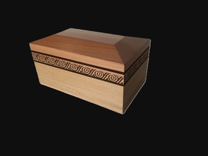 Products: Wood Pet Urn - Spiral Design - Swiss Wood Technician