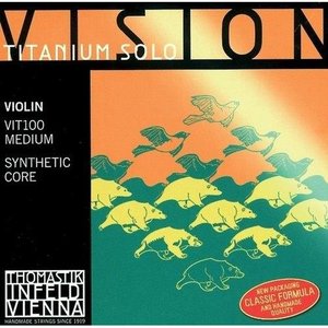 Violin Strings: Violin Thomastik-Infeld Vision Titanium Solo Strings Set