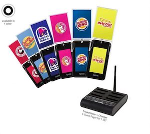 Products: 6 Pager System (w/Transmitter Charging Dock)