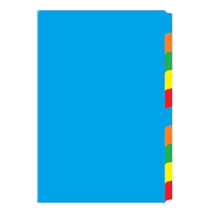 A4 10 Multi-Coloured Divider Tabs
