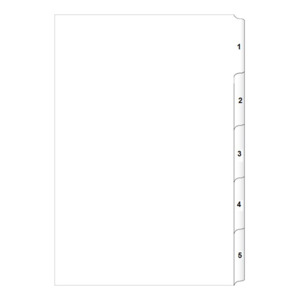 Products: A4 5 Tab Printed Dividers