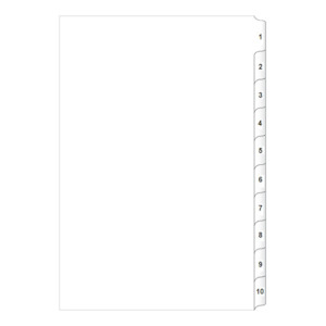 Products: A4 10 Tab Printed Dividers