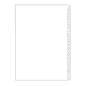 A4 A-Z Tab Printed Dividers