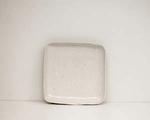 Products: square platter ~ speckled white