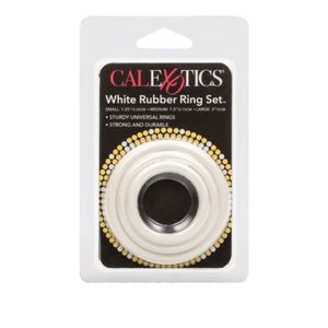 Tri Rings - 3 White Rubber Cock Rings - Tabu Adult Boutique