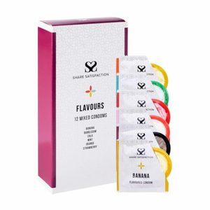 Mixed Flavour Condoms - 12 Pack - Tabu Adult Boutique