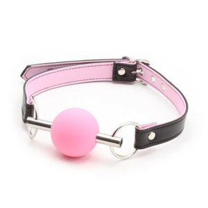 Products: Rubber Ball Gag - Pink - Rated R - Tabu Adult Boutique