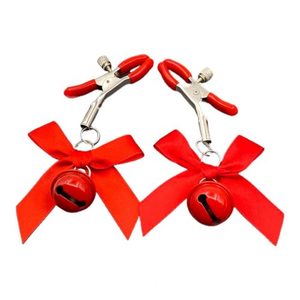 Products: Red Bell and Bow Nipple Clamps - Rated R - Tabu Adult Boutique