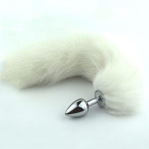 Products: Long White Tail Butt Plug - Rated R - Tabu Adult Boutique