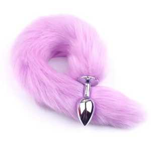 Products: Long Lilac Tail Butt Plug - Rated R - Tabu Adult Boutique