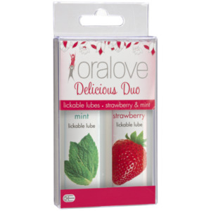 Products: Oralove Lickable Glides - Strawberry + Mint - Tabu Adult Boutique