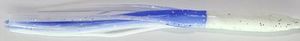 Needlefish Skirt with Lumo head - Blue/White (Pkt of 5) 10cm