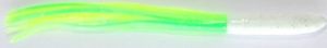 Needlefish Skirt with Lumo head - Green/Yellow (Pkt of 5) 10cm