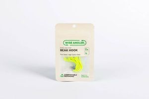 Wise Angler - Beak Hook 3/0 - Extra Long Point Fluorescent Green