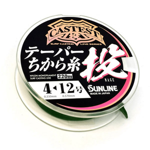 Products: SUNLINE Tapered Monofilament Surf Casting Line 220mtrs