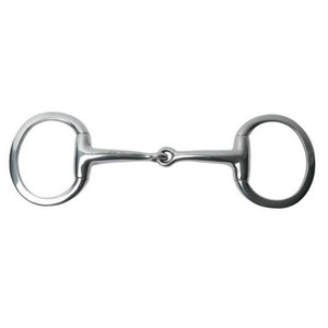 Korsteel Stainless Steel Thin Mouth Jointed Flat Ring Eggbutt Snaffle tackshop.co.nz