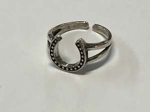 Gifts And Toys: Silver Horseshoe Adjustable Ring