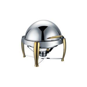 Products: 6L 485x475x450 MM Round Stainless Steel Roll Top Chafing Dish TT-YD-731H