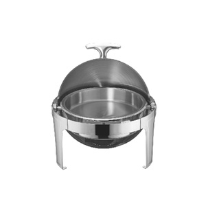 6L 470x470x450 MM Round Stainless Steel Roll Top Buffet Food Server TT-YD-721