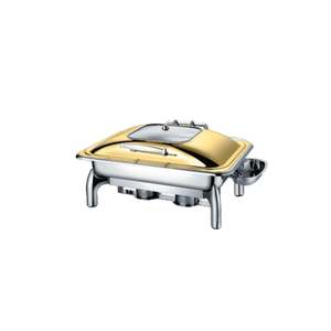 9L 580x440x300 MM Glass Top Rectangular Stainless Steel Chafing Dishes TT-YD-F016BJ