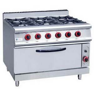 Products: Commercial Gas Range with 6 Burners Hot Plate and 1 Baking Oven TT-WE420A
