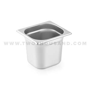 2.4L 1/6X6” 176X162X150 MM Stainless Steel Steam Table Pan TT-816-6