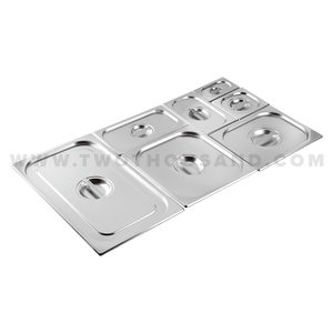 Products: GN1/6 176X162X15 MM Stainless Steel Steam Table Pan Cover TT-816-L