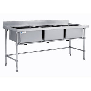 Products: L2100XW700 MM Triple Stainless Steel Compartment Commercial Sink TT-BC301C-2